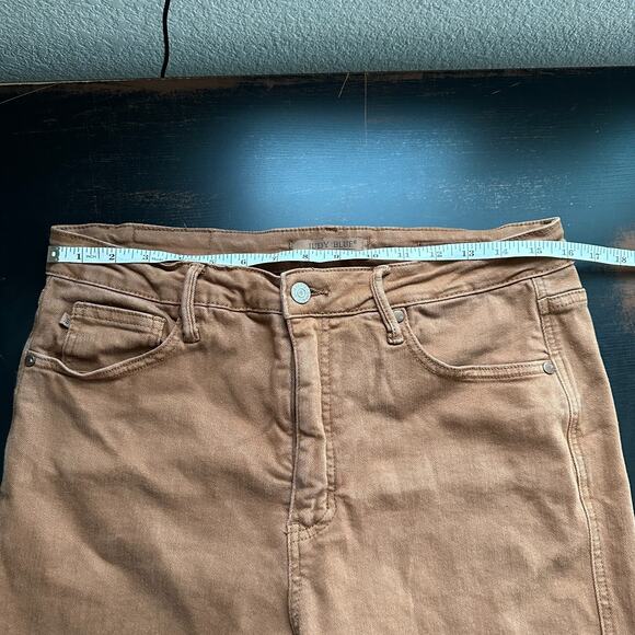 Judy Blue Jeans 15 32 Wide Leg Brown Garment Dyed Stretch Straight Leg Cropped - Picture 7 of 12